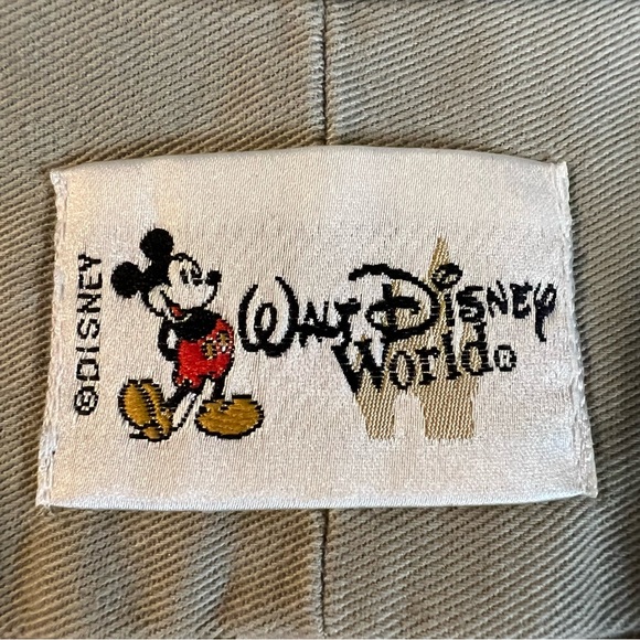 DISNEY SHIRT, Mens XL, Tan Long Sleeve Button Up w/ Mickey Embroidered on Pocket - Picture 10 of 16